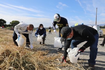 CAMP ZAMA, Japan – About 40 Camp Zama residents joined a Sagami River cleanup event Oct. 30 as part of a recently launched initiative that allows U.S. A...