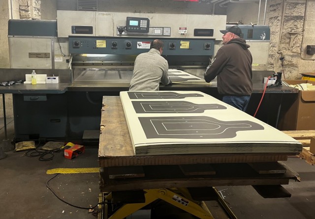DLA Document Services employees printing weapons qualification targets at Rock Island Arsenal, Ill.