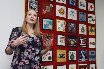 CAMP ZAMA, Japan – A one-of-a-kind community quilt designed by more than 35 units and private organizations was unveiled during a ceremony here Tuesday. 