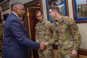 Secretary Austin welcomes XVIII Airborne Corps Soldiers home