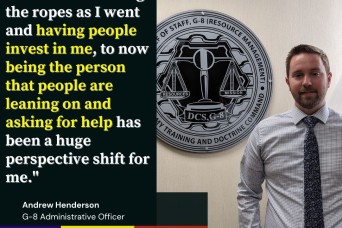 Faces of TRADOC: Andrew Henderson, Administrative Officer G-8