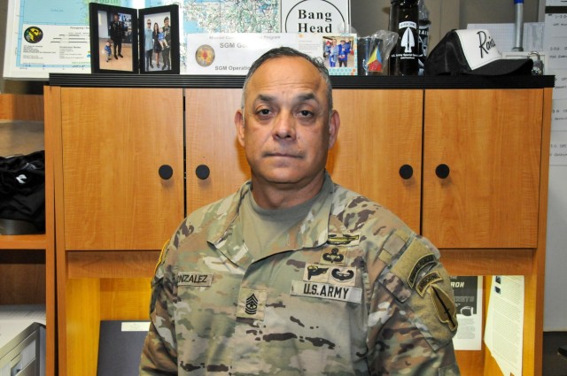 Sgt. Maj. Antonio Gonzalez is the operations sergeant major for the Mission Command Training Program.  His actions in Afghanistan in 2007 would result in the Silver Star, the third-highest award for valor in the U.S. Army.  Gonzalez enlisted in the U.S. Army in 1996, following graduation from Kansas State University, where he was also on the football team.