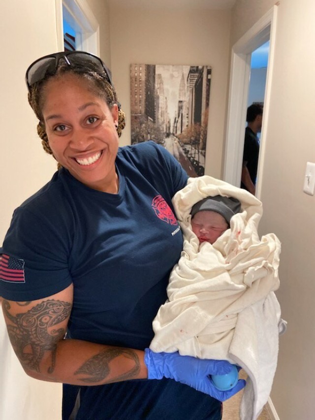 APG Soldier recounts unexpected home birth; First responders recognized for their response