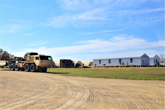 Army Reserve combat engineers with 461st Engineer Company support Fort McCoy troop project