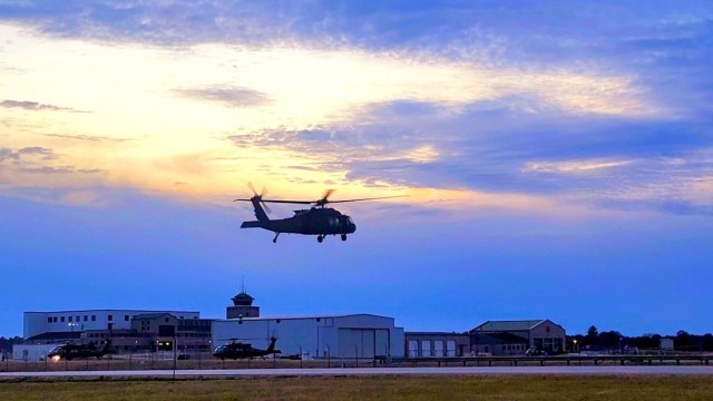 Black Hawk training operations at Sparta-Fort McCoy Airport at Fort McCoy