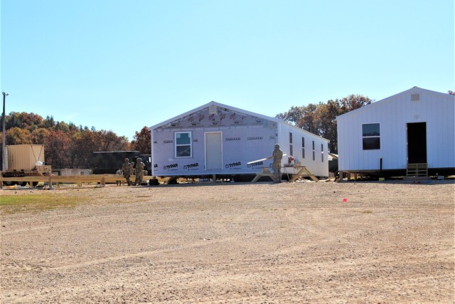 Army Reserve combat engineers with 461st Engineer Company support Fort McCoy troop project