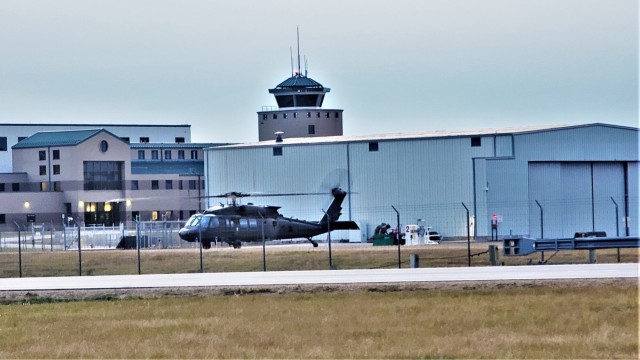 Black Hawk training operations at Sparta-Fort McCoy Airport at Fort McCoy