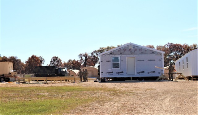 Army Reserve combat engineers with 461st Engineer Company support Fort McCoy troop project