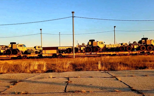 411th Engineer Company equipment deployment by rail movements at Fort McCoy