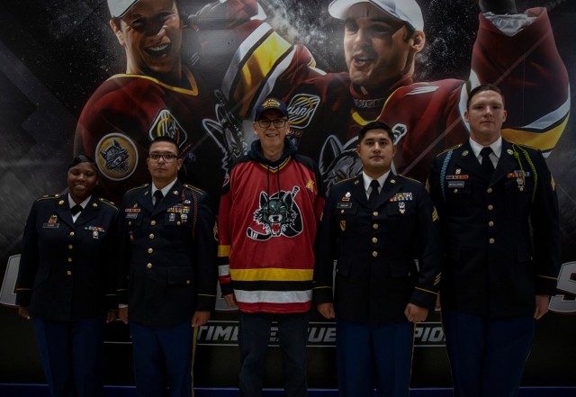 1st Infantry Division attends Salute to Service game