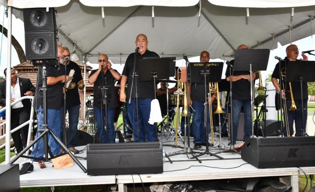 Community Club’s Borinquen Bar and Patio served approximately 400 lunches at a special discounted price to all Retirees and Veterans with musical entertainment by Los Mismos (formerly known as Son Veteranos.)