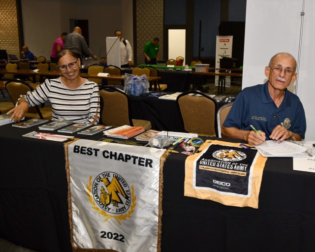 The Association of the United States Army Puerto Rico Chapter had an information table and proudly display their chapter’s “Best Chapter” guidon for 2022.