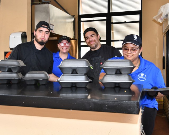 Community Club’s Borinquen Bar and Patio's chef, cooks and wait staff, served approximately 400 lunches at a special discounted price to all Retirees and Veterans.