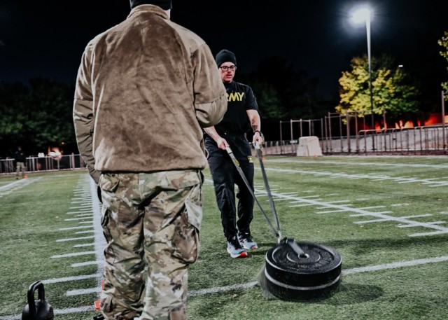 Students at USAICoE’s NCO Academy focus on fitness during ACFT Week