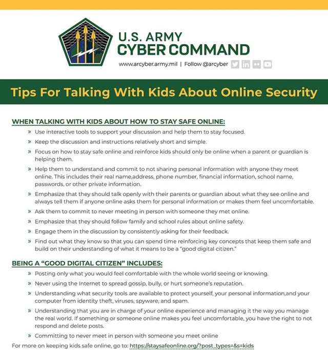 SHARP, CID, FAP offer tips to help ensure children’s safety online