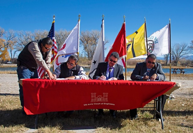 ASA(CW) joins two Pueblos to sign first of its kind design agreement to restore habitat in the Española Valley