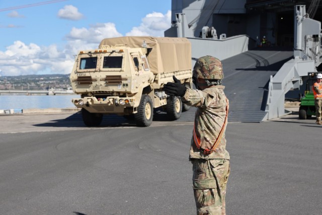 Military vehicles and containers download as part of the APS-3 from the U.S. Naval Ship Watson.