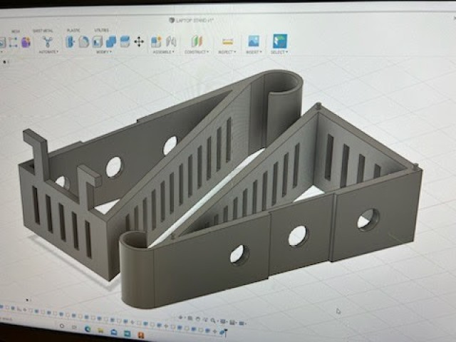 A component built by Lt. Rob Johnson while attending the Basic Additive Manufacturing Course.