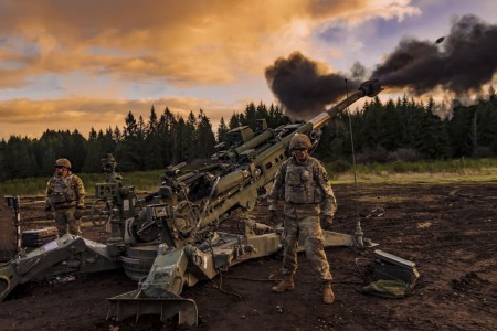 Soldiers conduct field artillery certifications at Joint Base Lewis-McChord, Wash., Dec. 8, 2021.