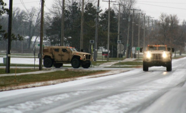 Cold-weather JLTV training at Fort McCoy