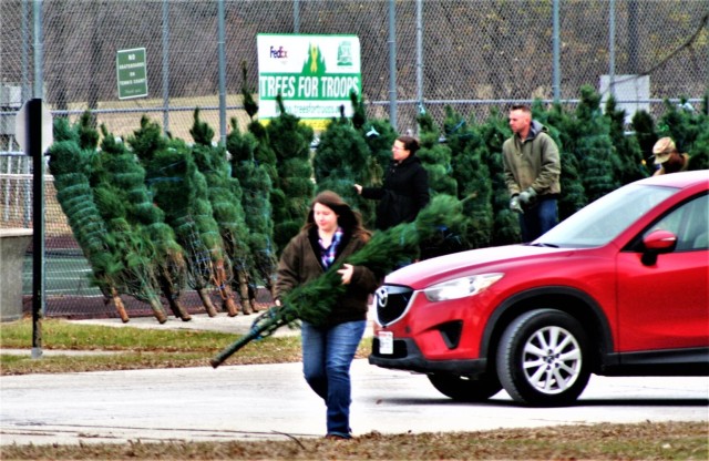 Dozens of Christmas trees donated to Fort McCoy troops during 2022 Trees for Troops event