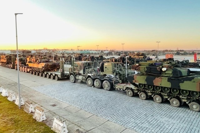 Army prepositioned stocks in Europe activated to support deployment of Armored Brigade Combat Team