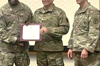 The U.S. Army Surgeon General, Lt. Gen. Scott Dingle, presented the 2022 Army Surgeon General Physician Recognition Award (The Maj. Gen. Lewis Aspey Mol...
