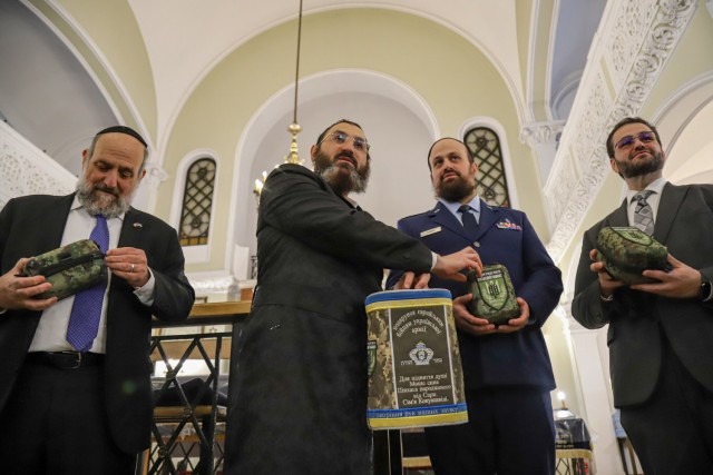 U.S. Military helps dedicate historic Torah Scroll to Ukrainian Army