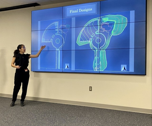 High School Intern briefs leadership