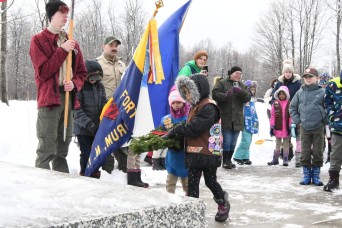 Fort Drum Scouts support Wreaths Across America with Memorial Park ceremony