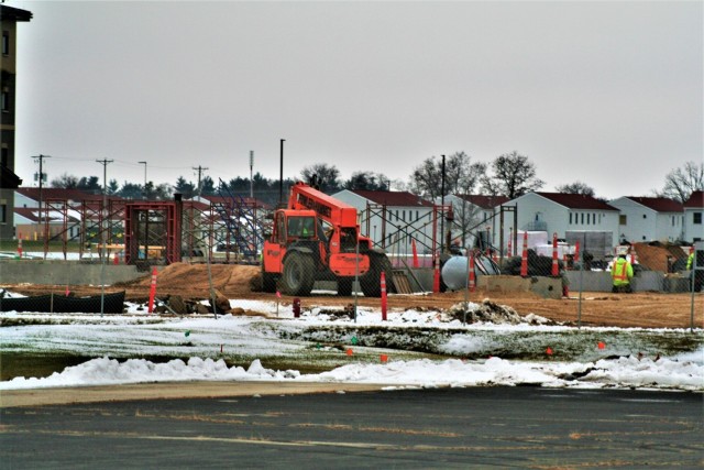 Construction operations continue in December 2022 on $11.96 million transient training brigade headquarters at Fort McCoy