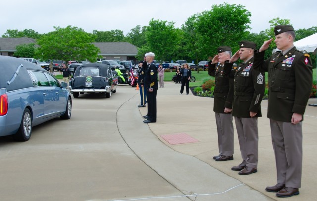 Maj. Gen. James Bonner, Maneuver Support Center of Excellence and Fort Leonard Wood commanding general (third from the right); MSCoE and Fort Leonard Wood Command Sgt. Maj. Randolph Delapena; and Col. Daniel Hibner, U.S. Army Engineer School...