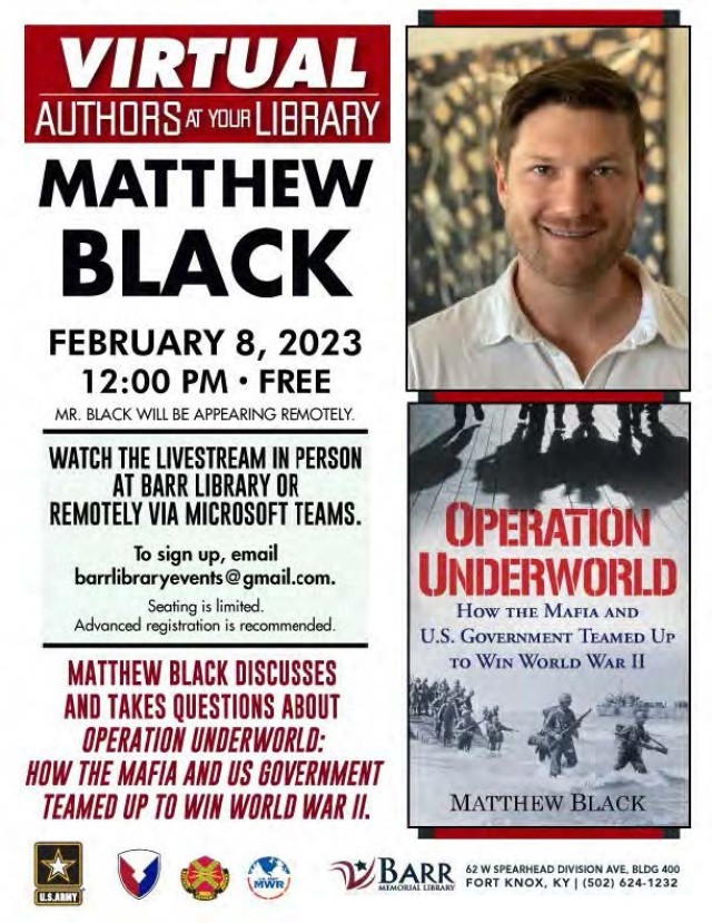 Matthew Black to remotely talk about WWII book at Feb. 8 virtual Authors at Your Library event