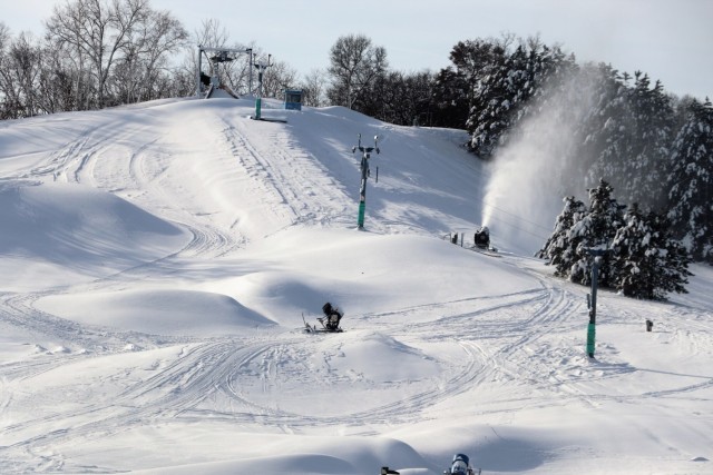 Snowmaking at Fort McCoy&#39;s Whitetail Ridge Ski Area