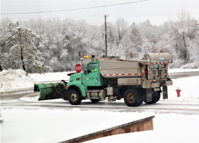 January 2023 snow-removal operations at Fort McCoy