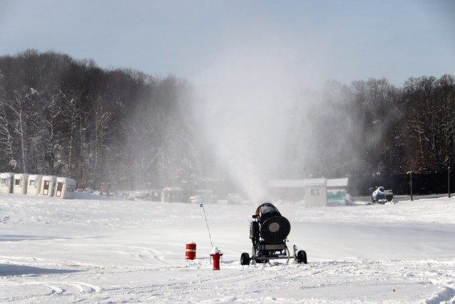 Snowmaking at Fort McCoy&#39;s Whitetail Ridge Ski Area