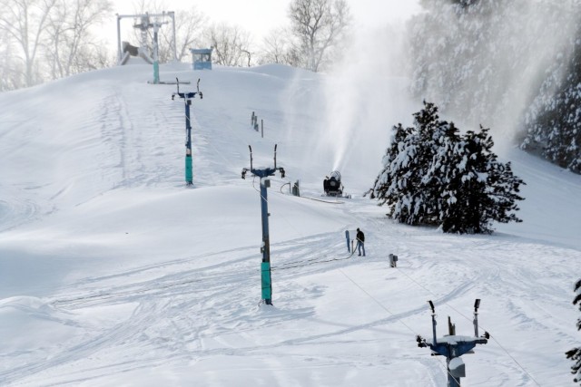 Snowmaking at Fort McCoy&#39;s Whitetail Ridge Ski Area