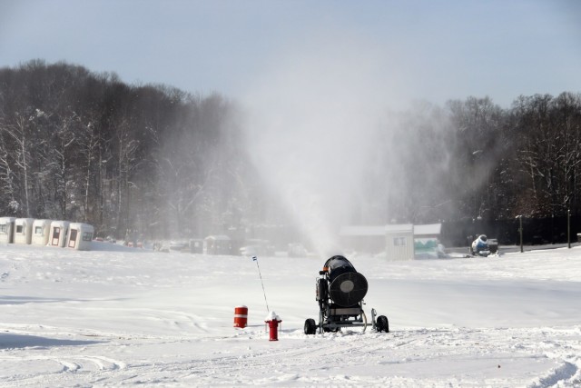 Snowmaking at Fort McCoy&#39;s Whitetail Ridge Ski Area