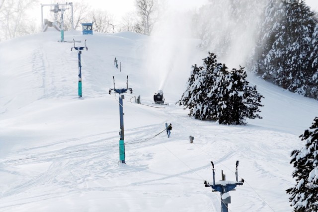 Snowmaking at Fort McCoy&#39;s Whitetail Ridge Ski Area