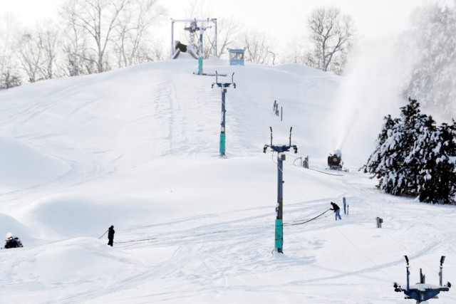 Snowmaking at Fort McCoy&#39;s Whitetail Ridge Ski Area