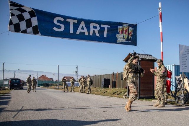 KFOR RC-E Soldiers participate in DANCON Ruck March