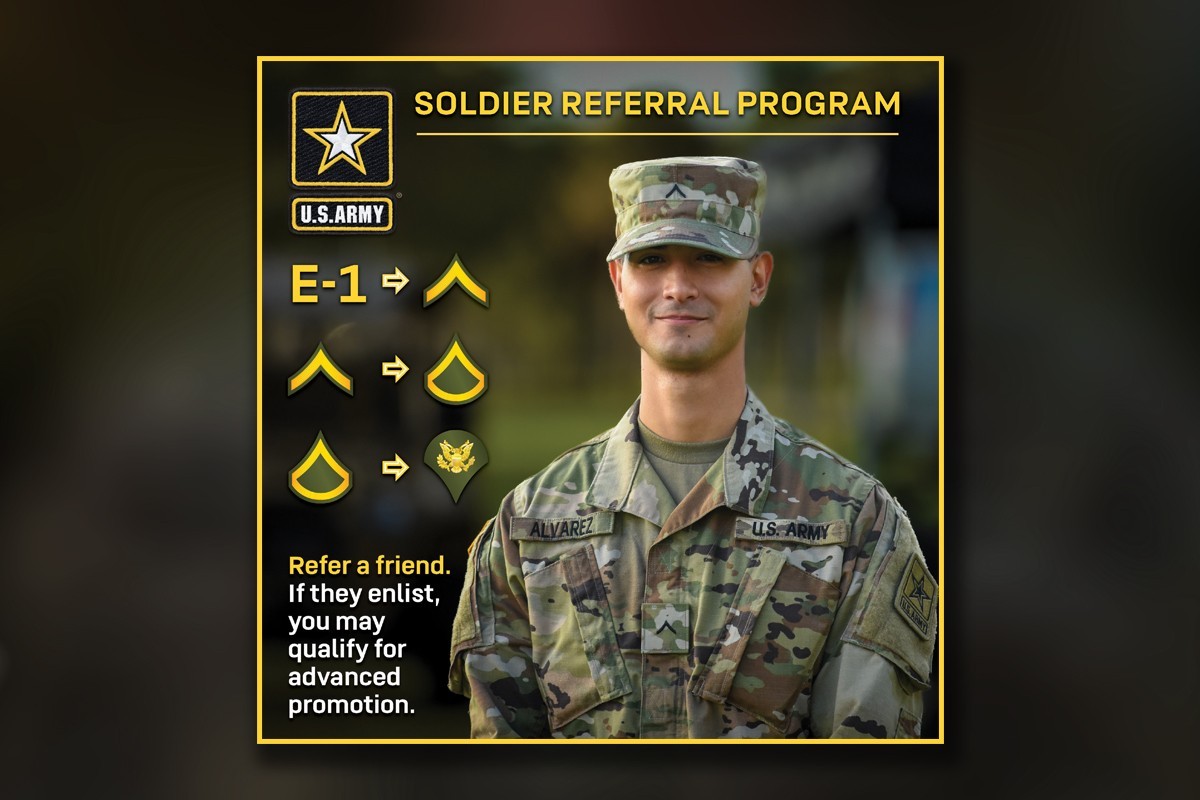 Recruiting Pilot, Soldier Referral Program, offers promotion incentives 