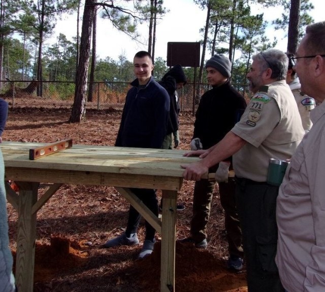 Honoring Dr. King’s legacy of community service Boy Scout Troop 771 contributes new tables to Long Street Presbyterian Church