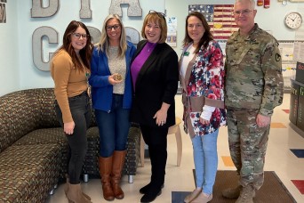 TACOM Chief of Staff Col. Steven Carozza along with Garrison Manager Carrie Mead, stopped by the Detroit Arsenal Child Development Center Friday, Jan. 2...