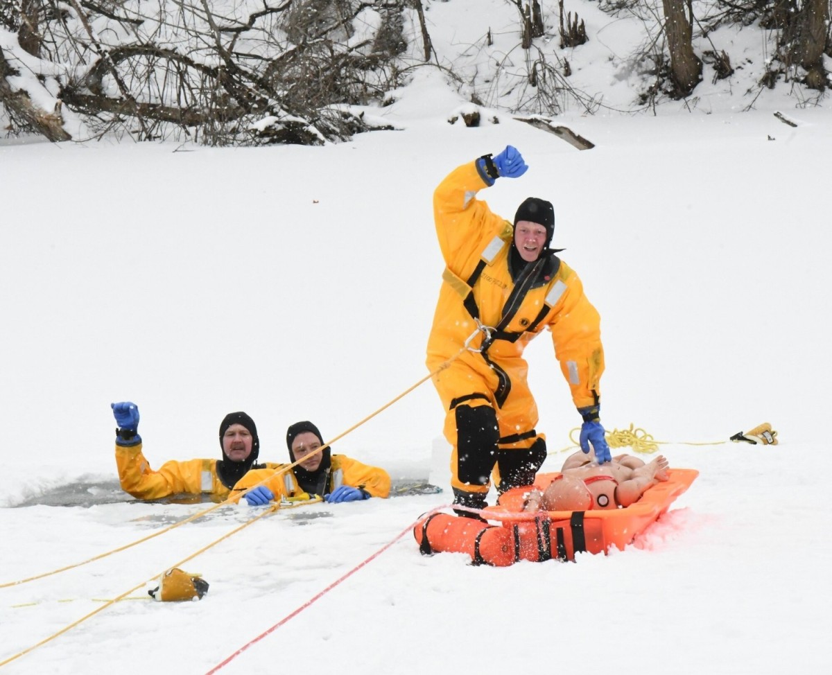 Fort Drum firefighters train for ice rescues Article The United