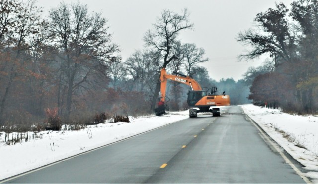 Fort McCoy’s South Post sees LRAM crew work along roadway to improve safety