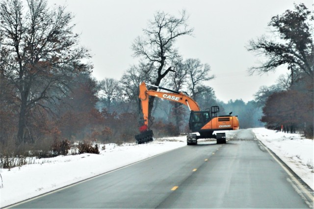 Fort McCoy’s South Post sees LRAM crew work along roadway to improve safety