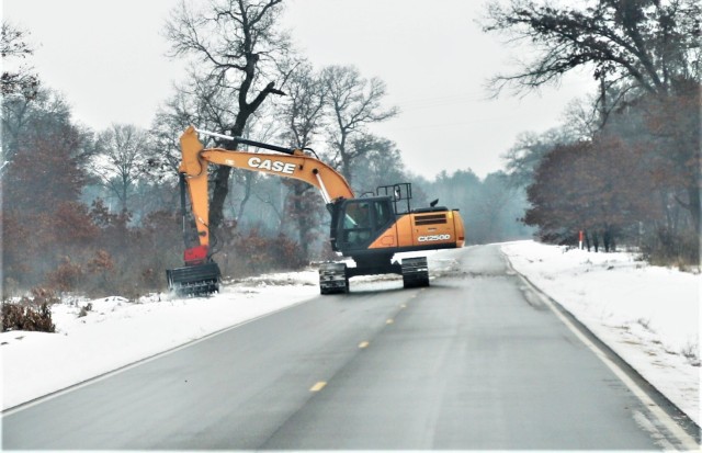 Fort McCoy’s South Post sees LRAM crew work along roadway to improve safety