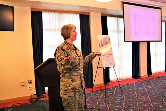 Fort McCoy Garrison Chaplain at 2023 Fort McCoy Martin Luther King Jr. Day observance