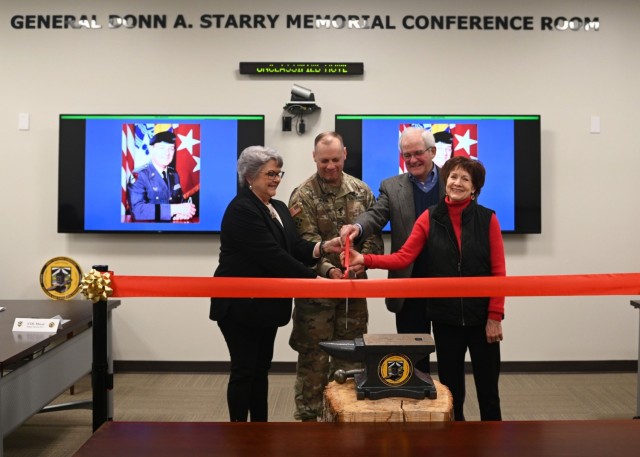 Lt. Gen. Scott McKean, Futures and Concepts Center Director, hosted the Memorialization Ceremony for the Gen. Donn A. Starry Conference Room. Members of the Starry family and FCC senior leaders attended the event. 